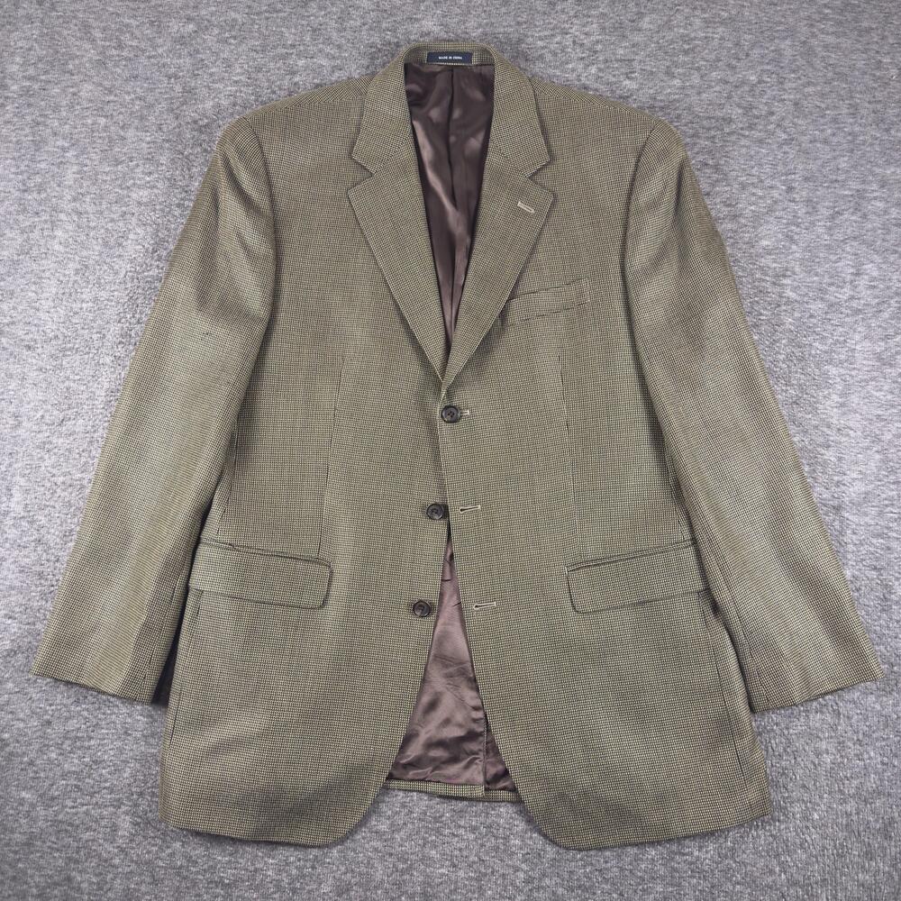 Ralph Lauren Blazer Mens 46 Brown Check Two Button Sport Coat Jacket Dillards